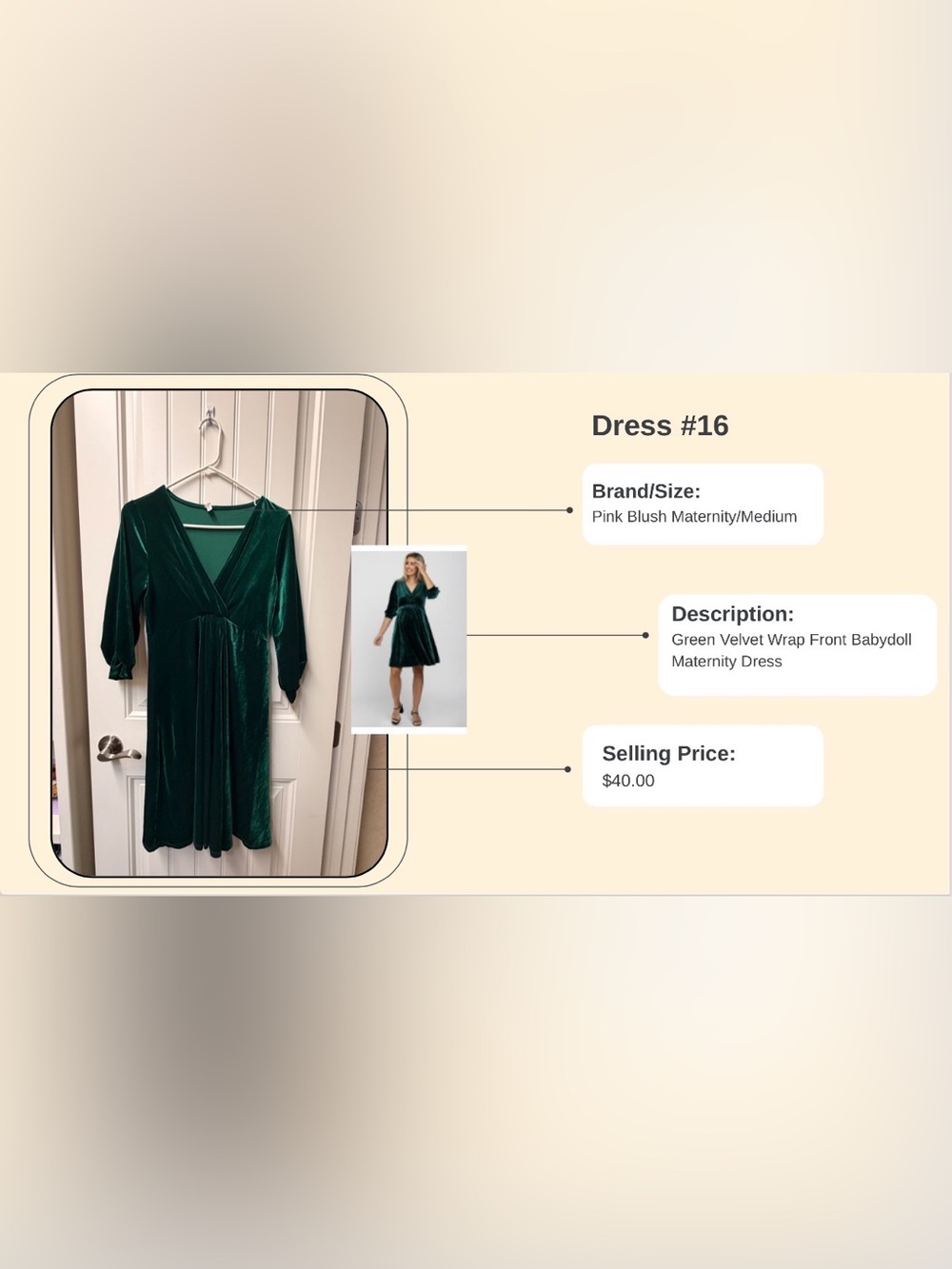 Pinkblush Velvet Wrap Dress in Deep Green